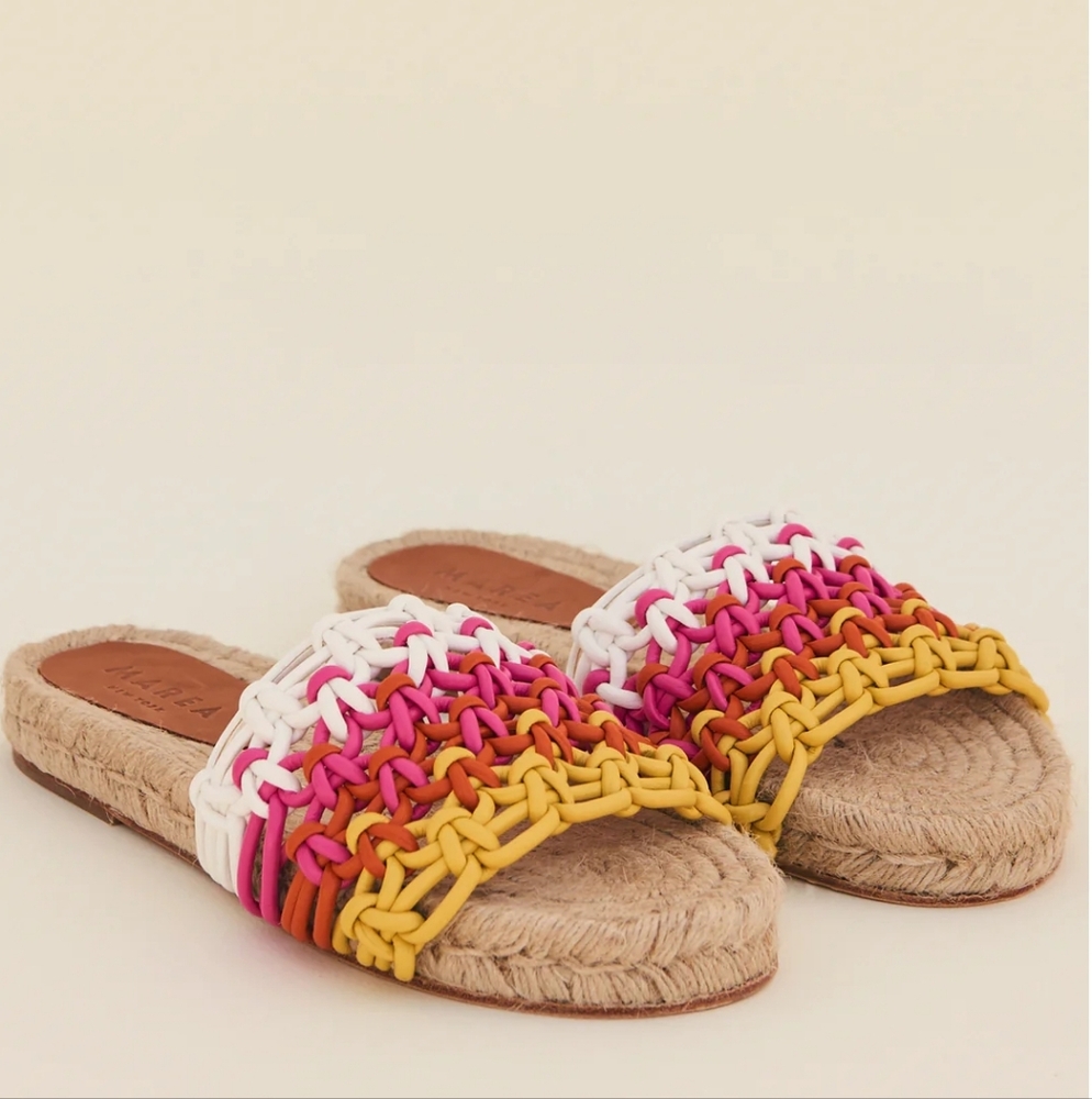 Marea New York Leather Braided Espadriles NWT Sz 40 9